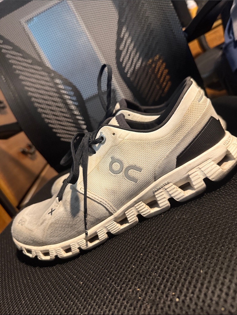 On Running Men's White and Black Cloudswift Athletic Shoes